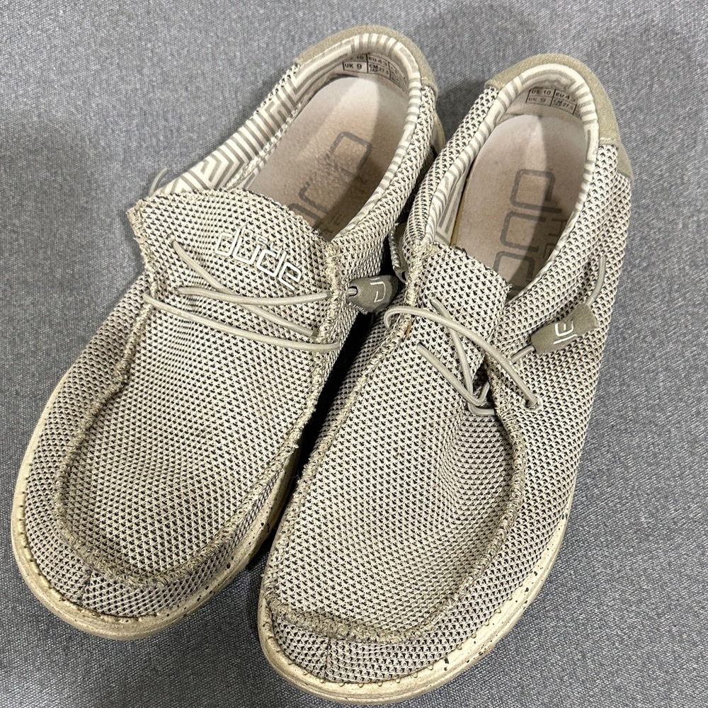 Hey Dude Mesh Knit Tan Loafers